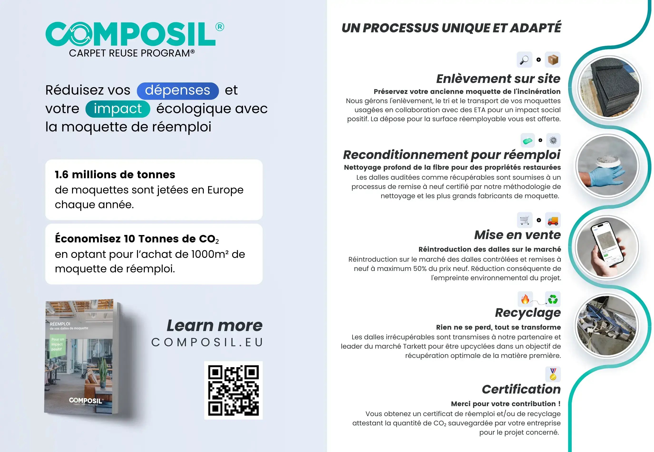 Moquette de réemploi : programme Composil