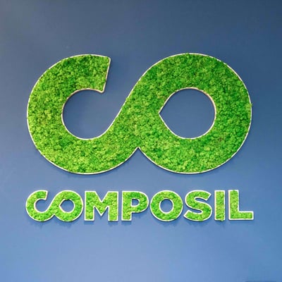 Logo de Composil, entreprise spécialisée dans le recyclage de moquettes